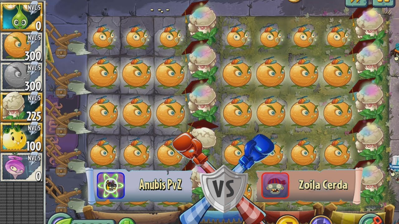 Plants vs Zombies 2 Batallaz Online - Duelo Naranja