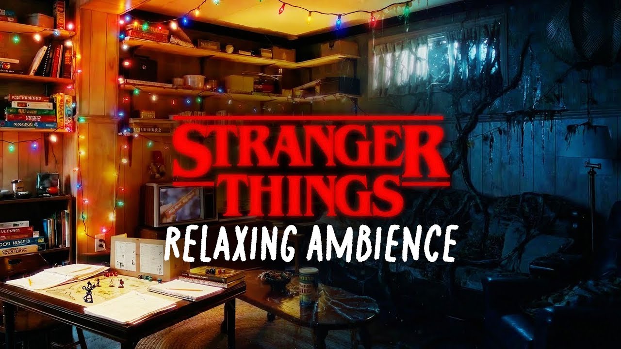Stranger Things Ambience: Mike Wheeler's Basement | White Noise and Synth Music to Relax (6 HRS)