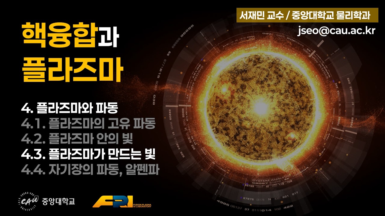 [핵융합과 플라즈마] 4.3. 플라즈마가 만드는 빛