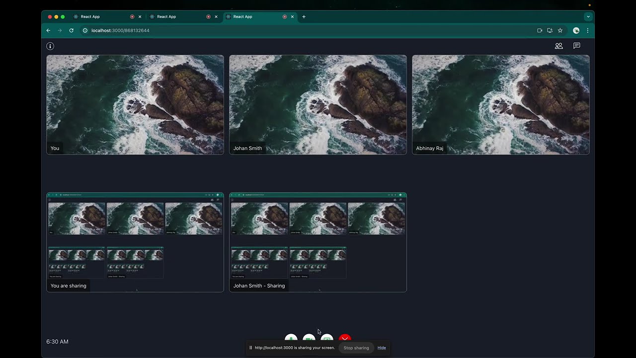 React WebRTC Multi-Peer Connection with Multi Webcam and Multi Screen Share