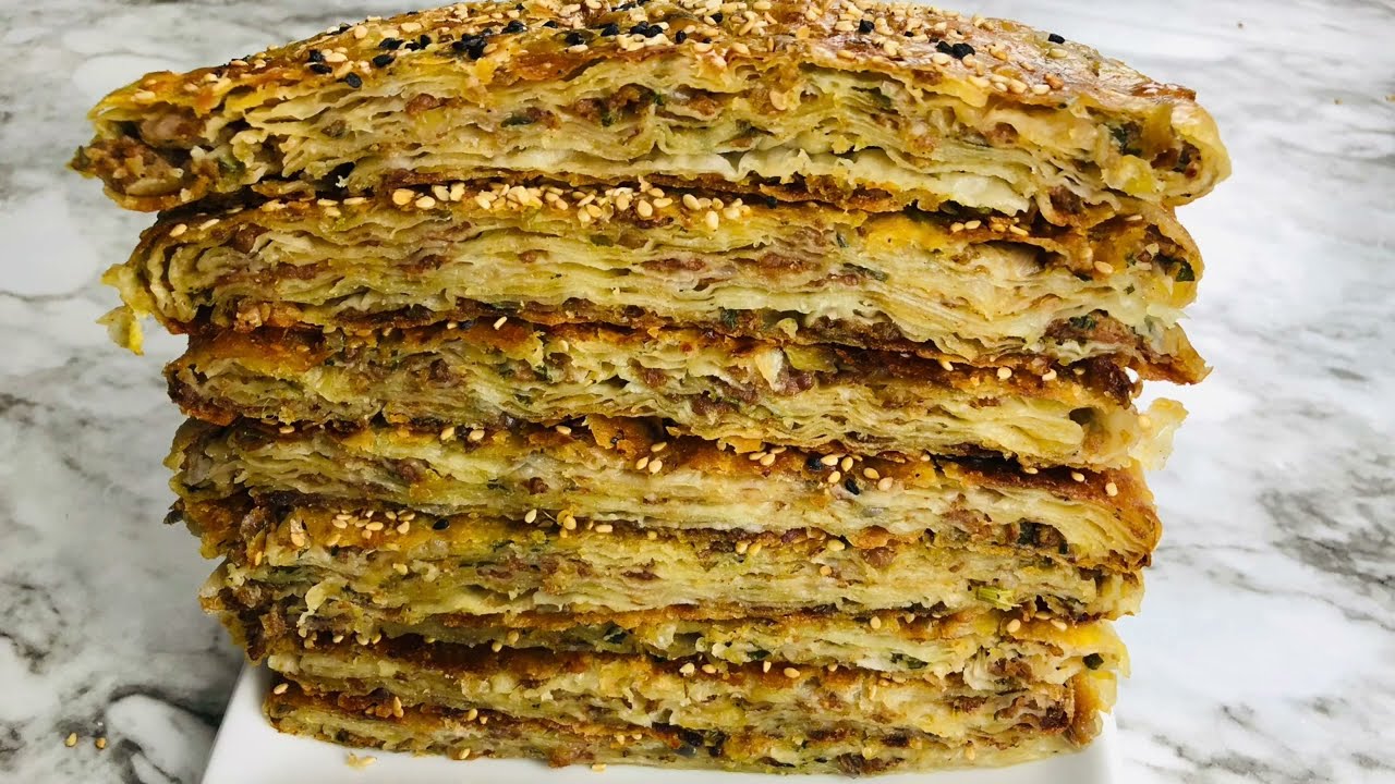 Layered dough stuffed with ground beef | my grandma’s recipe! Bon appétit!