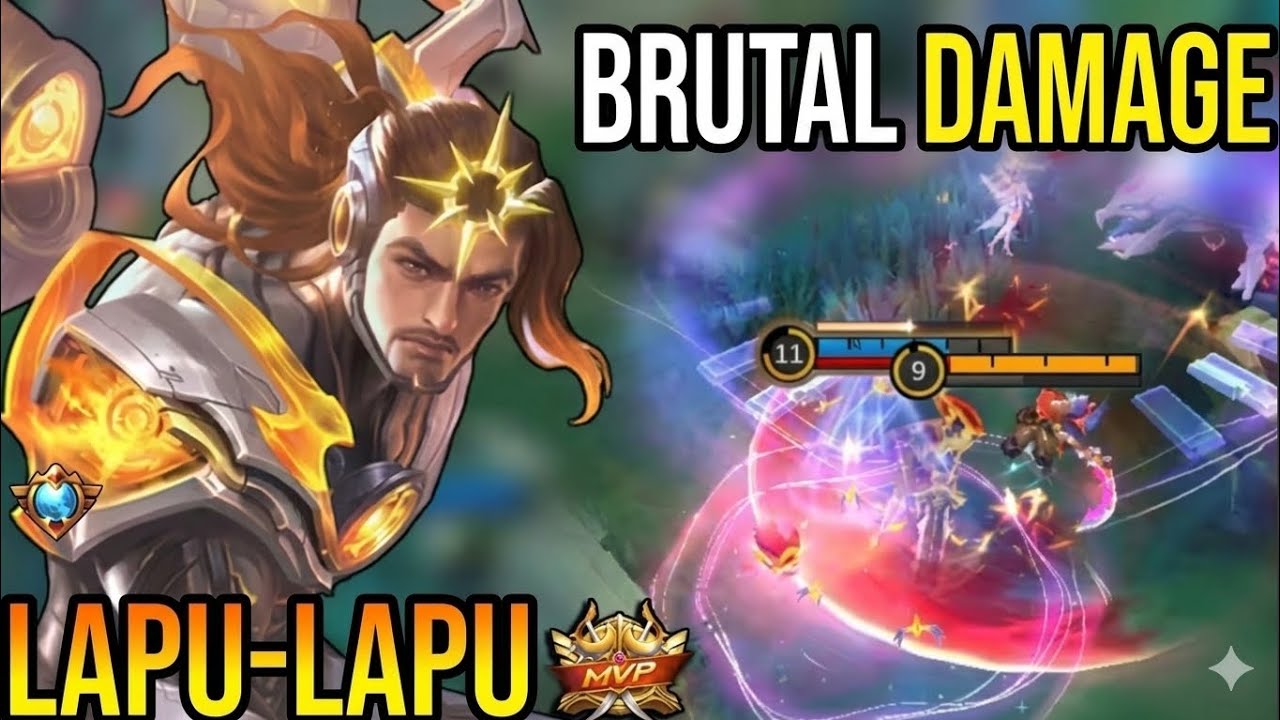 THIS HERO IS 🛡DURABLE+DAMAGE🔥⚔️  LAPU LAPU GAMEPLAY 🔥 MOBILE LEGENDS BANG BANG MOBA LEGENDS MOBA5V5 