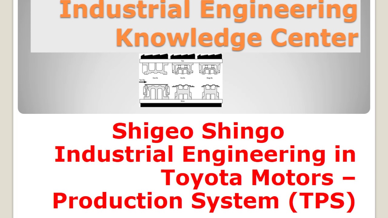 Shigeo Shingo -  Industrial Engineering in Toyota Motors &ndash; Production System (TPS)