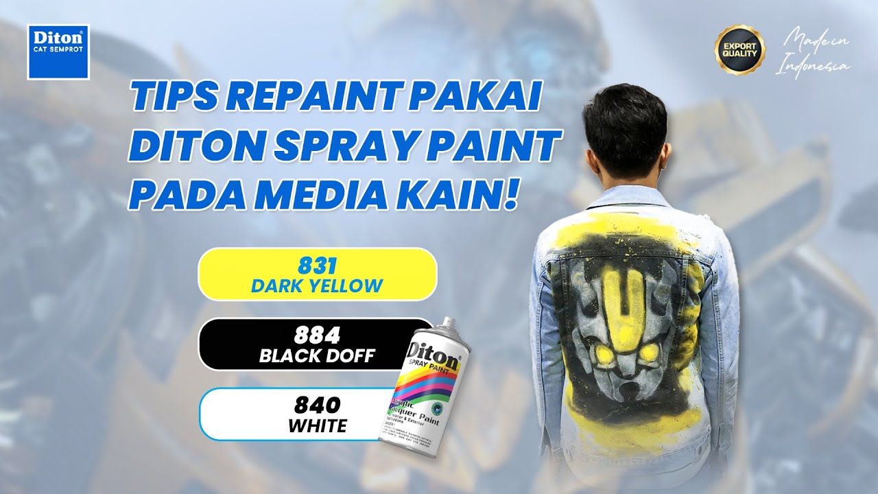 REPAINT DIBAHAN KAIN EMANG BISA? | DITON SPRAY PAINT