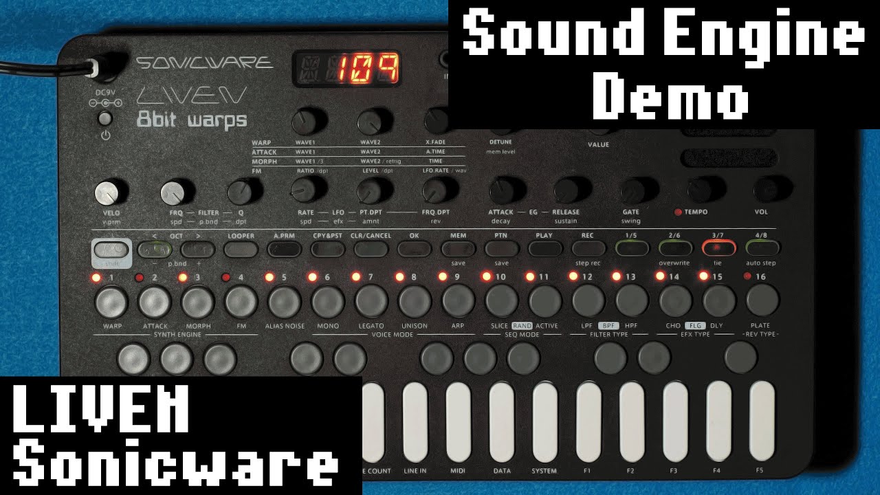 Prototype Sound Engine Demo - Sonicware LIVEN 8-Bit Warps (Beta Prototype)