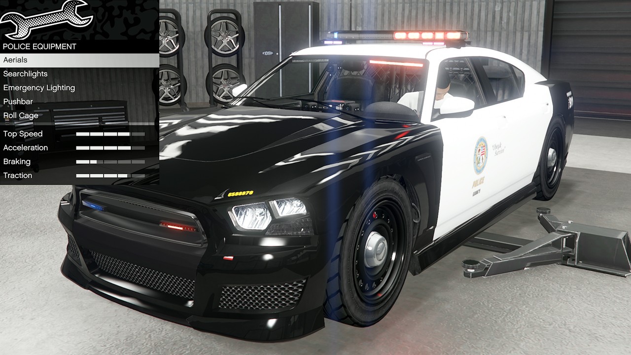 GTA 5 - Дополнение для тюнинга автомобилей - Bravado Buffalo Cruiser (полицейский автомобиль Dodg...