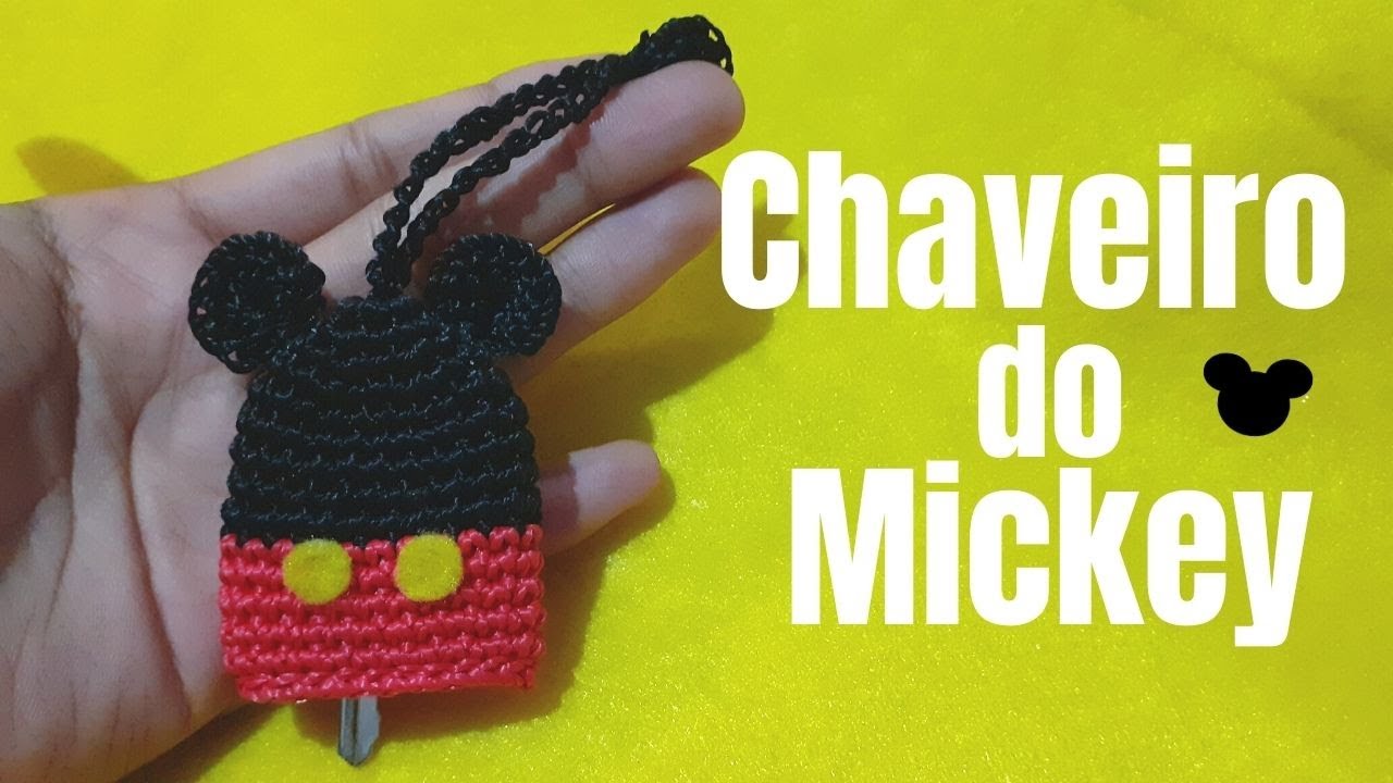 Chaveiro do Mickey, esconde chaves amigurumi