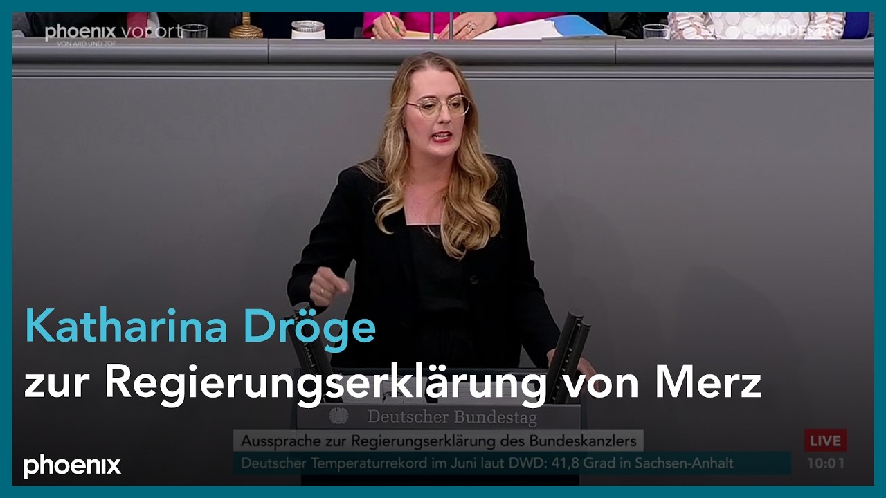 Katharina Dr&ouml;ge zur Regierungserkl&auml;rung von Friedrich Merz zur aktuellen politischen Lage | 09.07.26