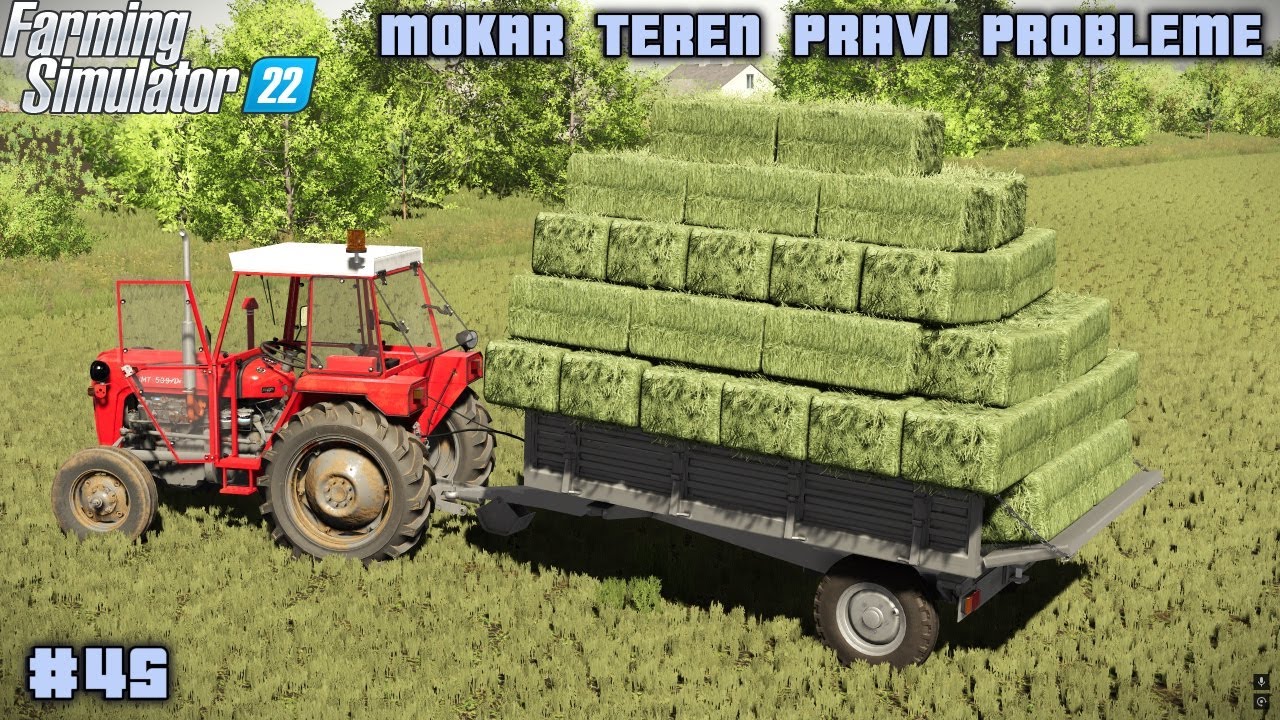 UKOPAVANJE sa PRIKOLICOM PUNOJ BALA NA NJiVI | IMT539DeLuxe POKAZUJE SVOJU SNAGU | EP45/S2 | FS22