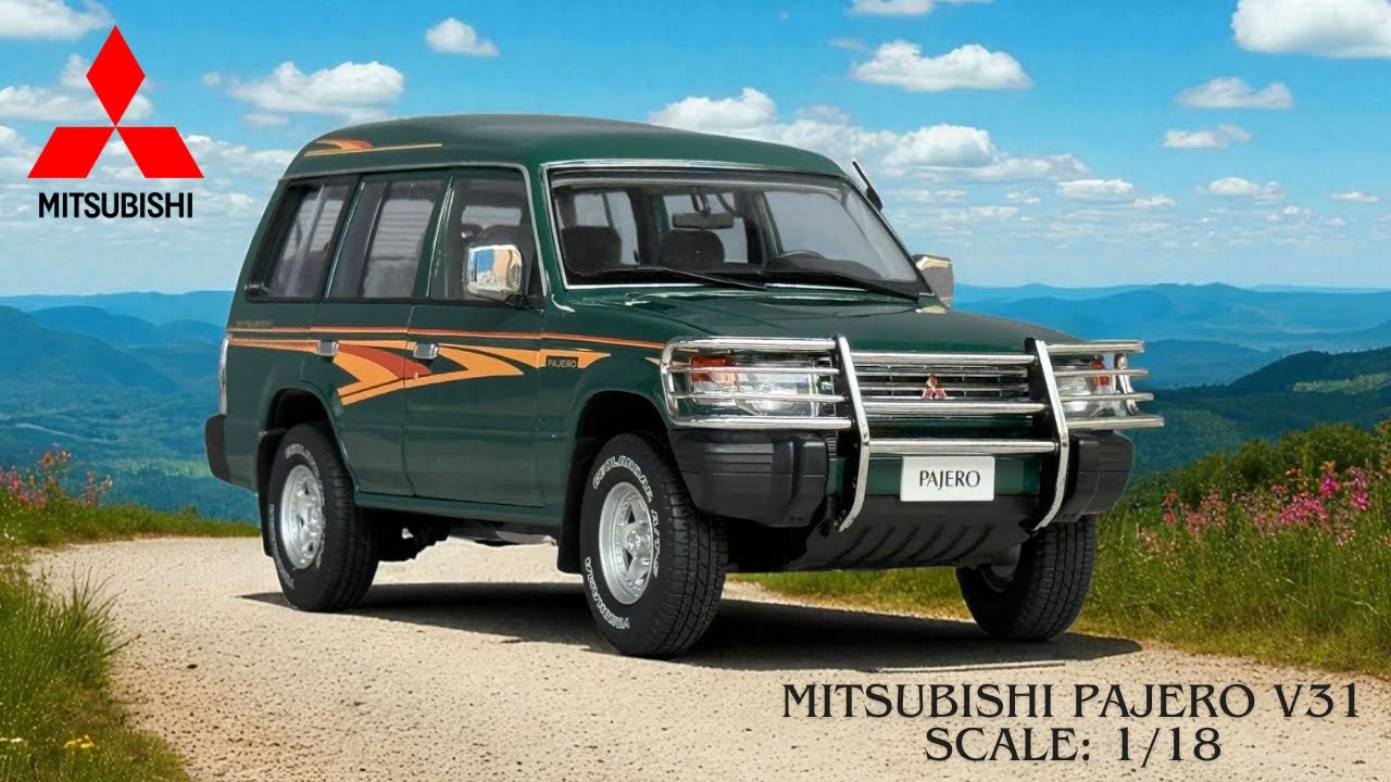 HD Miniature | MC Sunyork 1:18 Mitsubishi Pajero V31 Green | Realistic Off-Road Diecast Model