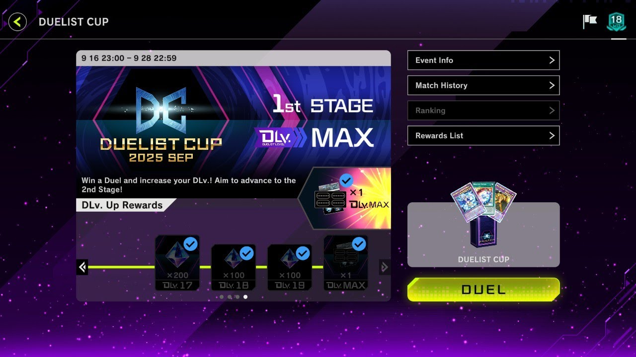 Yu-Gi-Oh! Master Duel - Duelist Cup 1st Stage (September 2025) with Gem-Knight