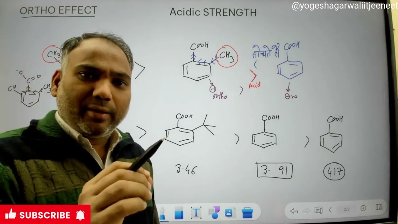 ORGANIC CHEMISTRY ACIDIC STRENGTH ORTHO EFFECT PART 2