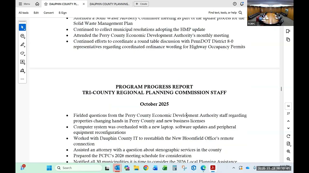 11/3/2025 Dauphin County Planning Commission Meeting