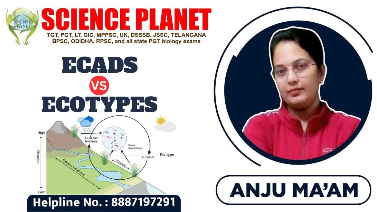 ECADS Vs ECOTYPES II GUILDS II ECOSPECIES II BY ANJU MAM II SCIENCE PLANET II