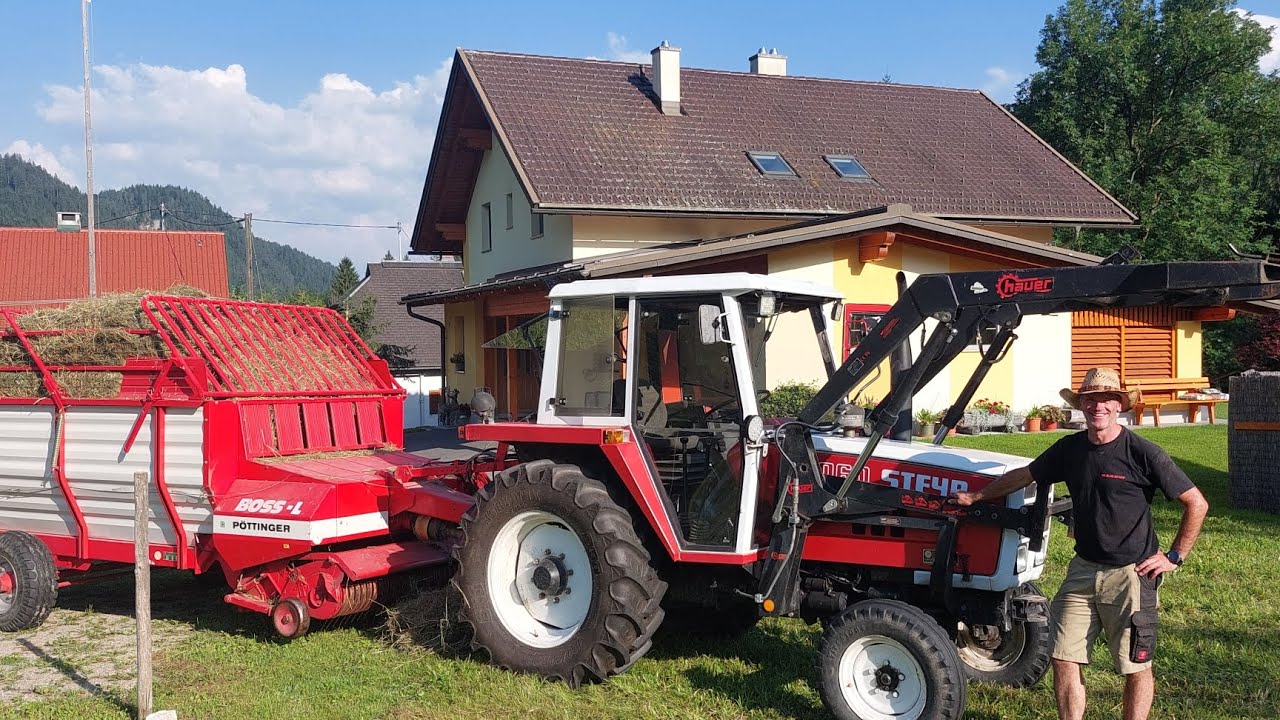 Heuernte 2024 mit Steyr 8060 mit Pöttinger Boss