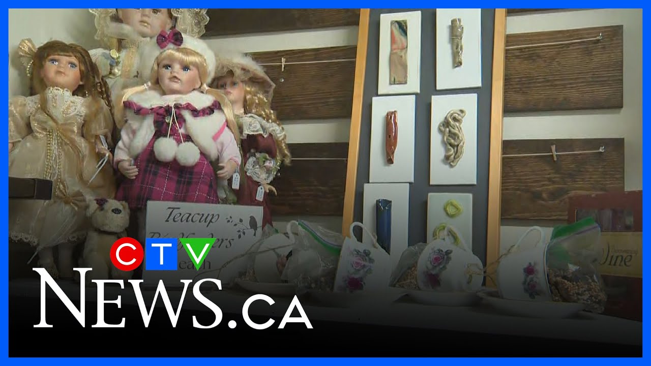 Checking out St. Andrew's Rectory gift shop