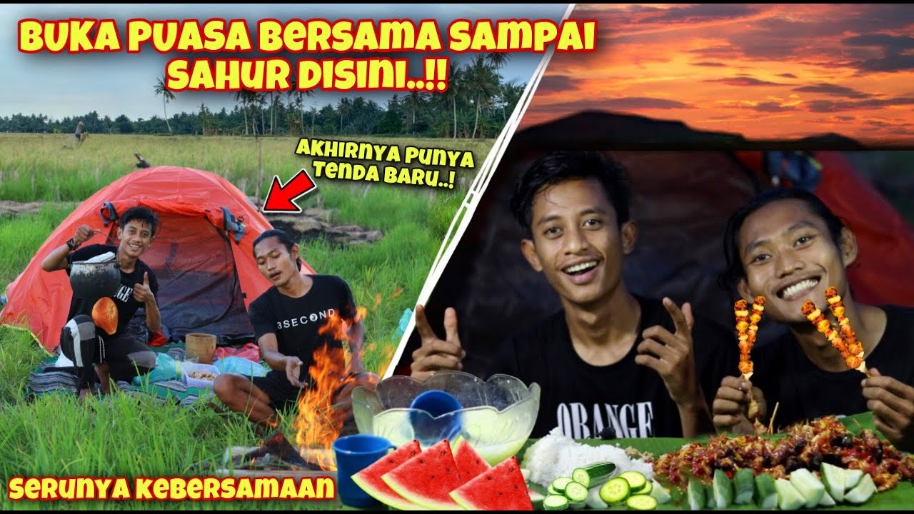 SERUNYA CAMPING SAMBIL BUKA PUASA & SAHUR BERSAMA DI TENGAH SAWAH