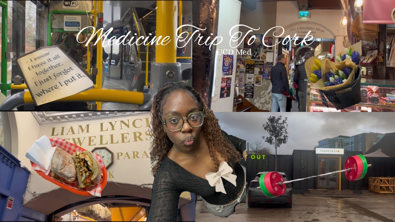 Class trip to Cork | unboxing packages, chats, gym, classes, Cork City 🤍