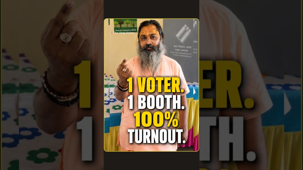 They built an entire polling station for just one man #democracy #shorts