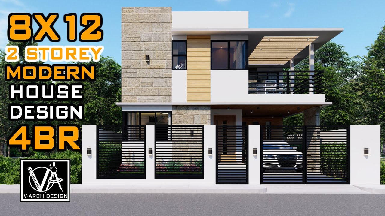 8X12 2 STOREY HOUSE DESIGN 4 BEDROOM