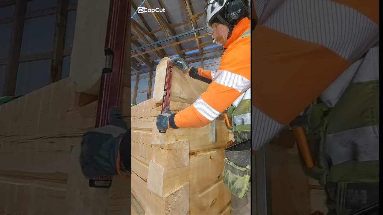 Drawing and cutting of a dovetail log corner