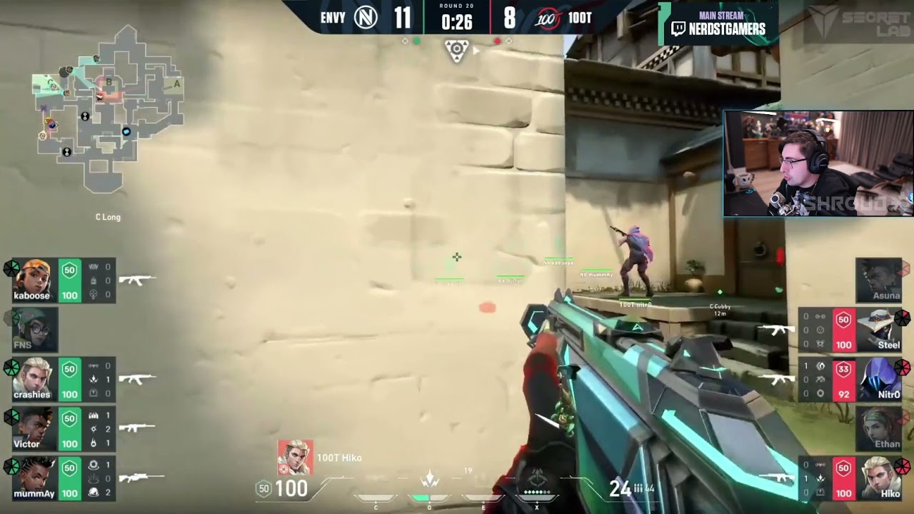 Shroud reacts to 100T steel