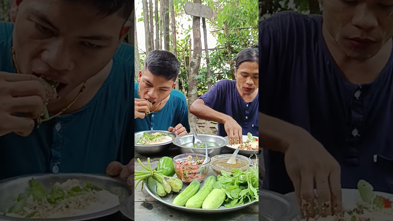 ပုဇွန်ချဉ်သုပ်လေးနဲ့ ထမင်းစားမိန်းနေရော😋 လာစားကြပါအုံးသဲလေတို့#foodvlog 
