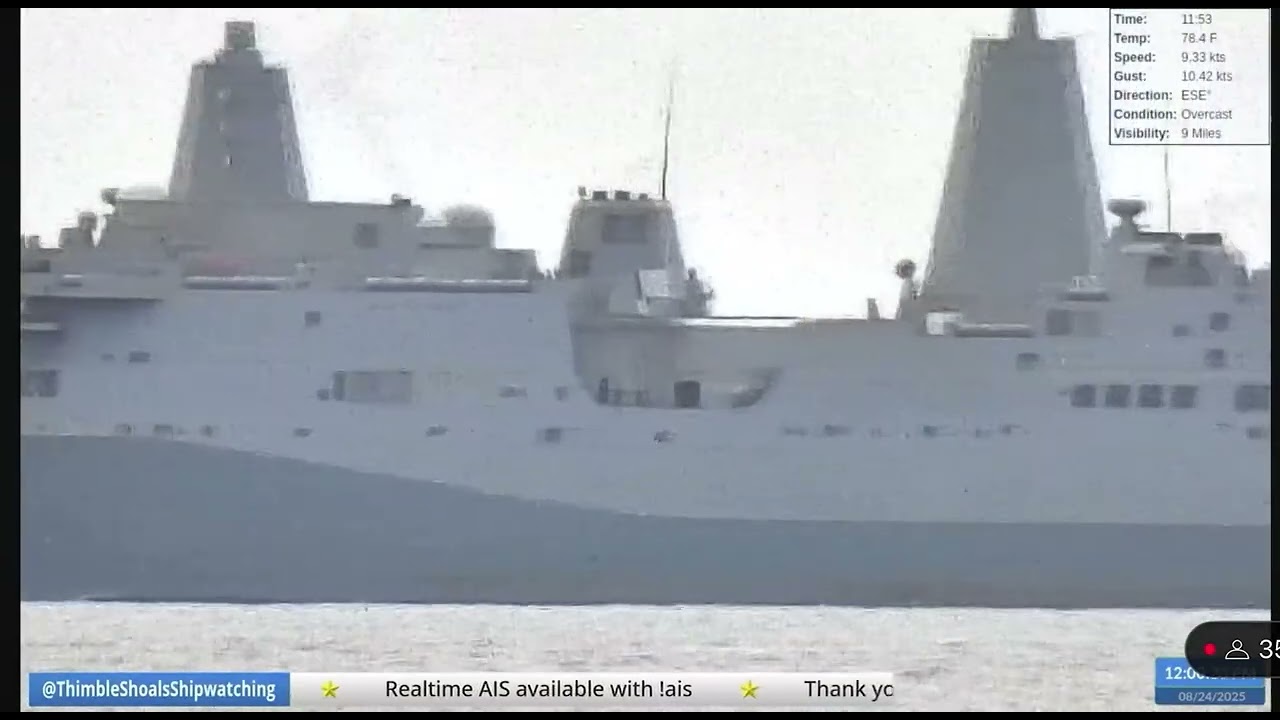 Navio anf&iacute;bio USS San Antonio (LPD-17) partiu de Norfolk, Virg&iacute;nia, em dire&ccedil;&atilde;o &agrave;s &aacute;guas da Venezuela