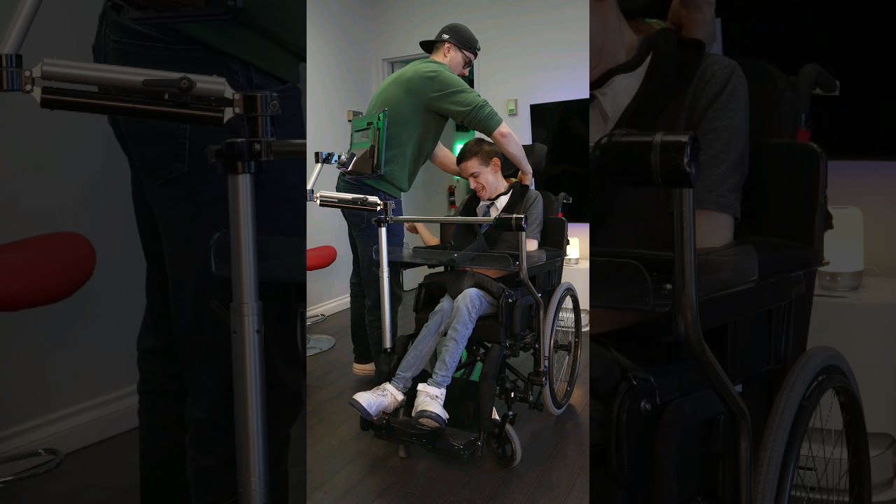 This is how Brad eats and drinks! #Caregiver #Caring #Eat #Drink #Disability #CerebralPalsy
