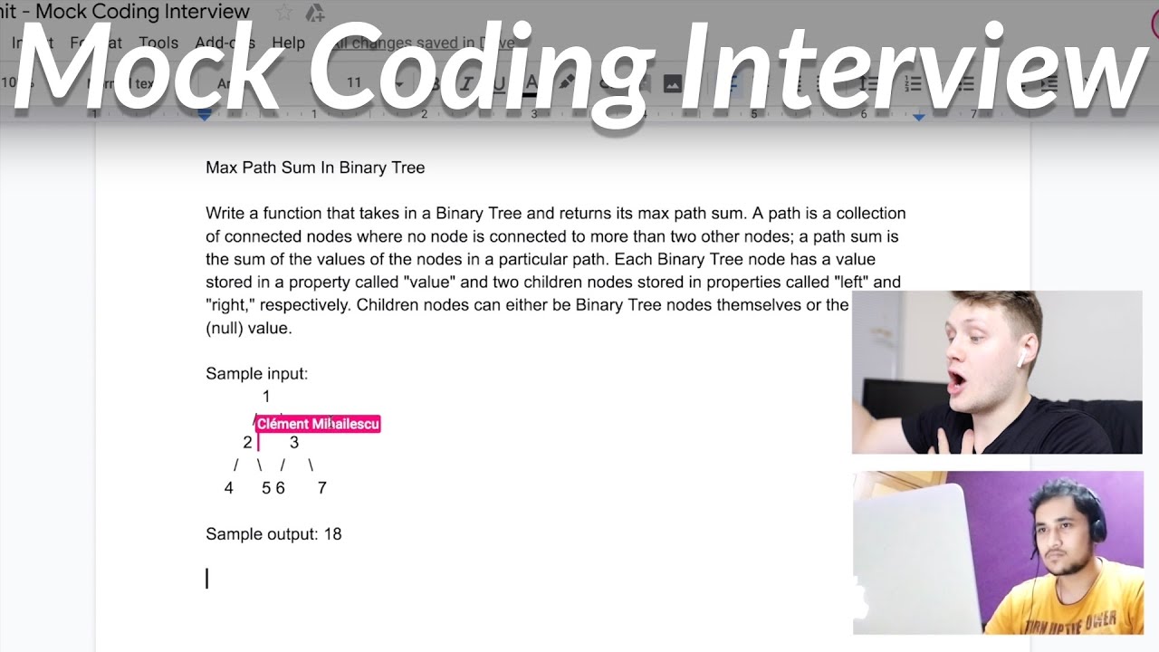 Mock Coding Interview with Ex-Google & Ex-Microsoft Software Engineers