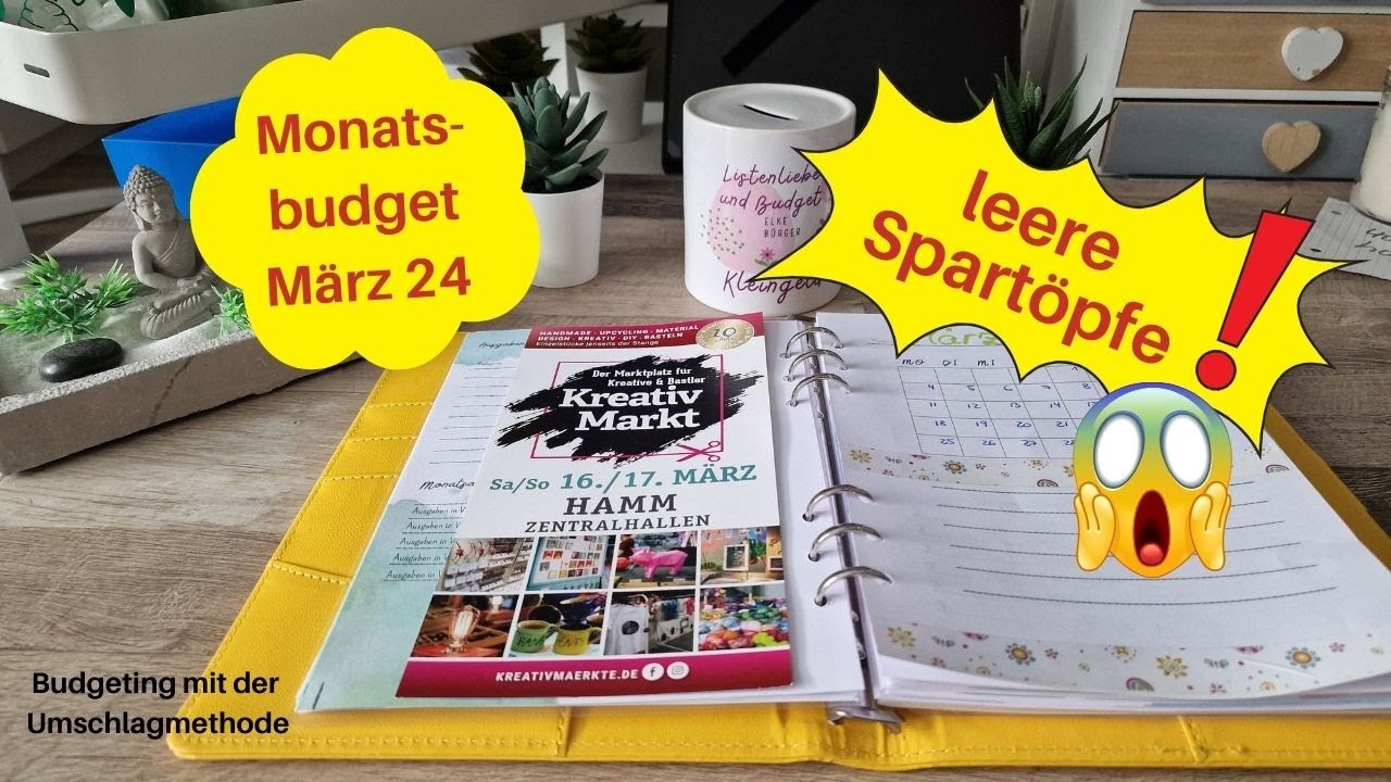 ❤️ Monatsbudget März 24 ❤️ Kein Geld für Spartöpfe!! ❤️ Kreativmarkt Hamm ❤️