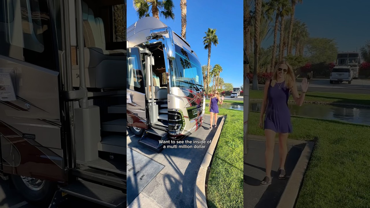 🚍 Would you spend millions on this luxury RV or an actual house?! #rvtour #motorhome #luxurytravel
