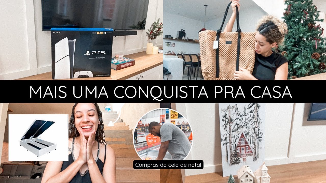 COMPRAMOS UM BOX BAÚ NA SHOPEE,ps5 da shopee,compras para viajar,compras para a ceia de natal 