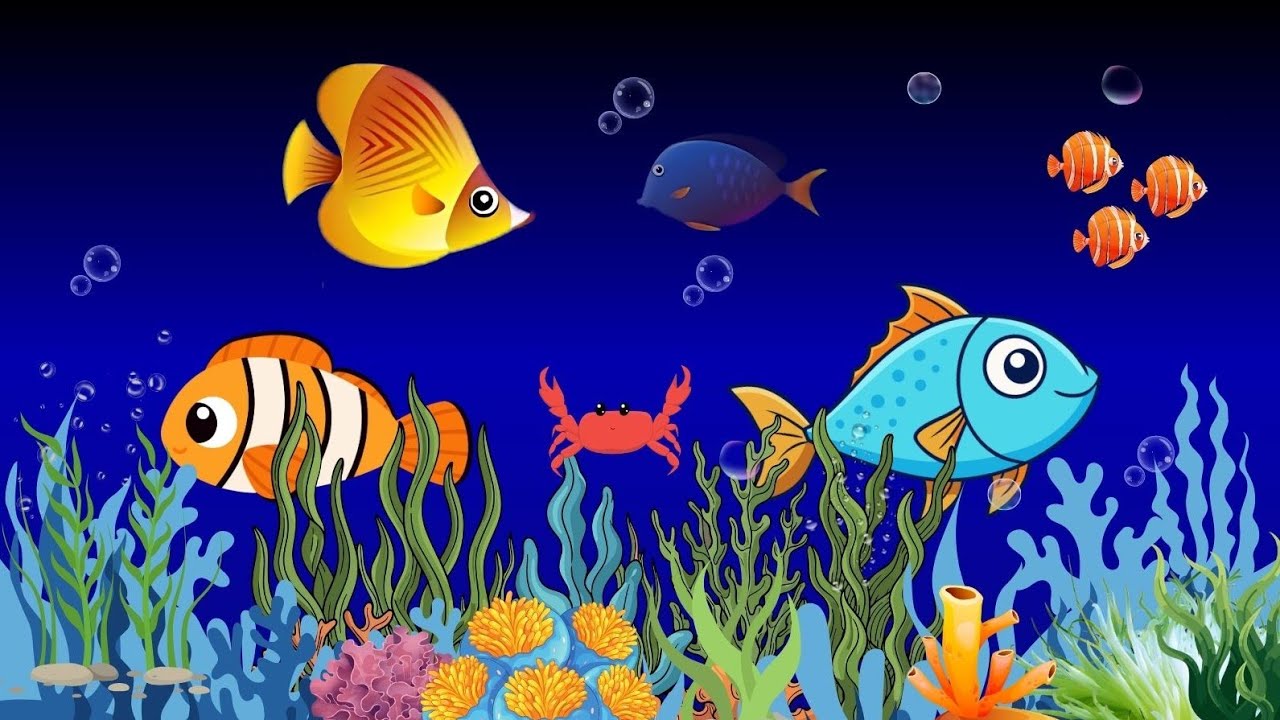 Lullaby  and Calming Undersea Animation 💤 Baby sleep music 💤 Soothing fishes 🐟 