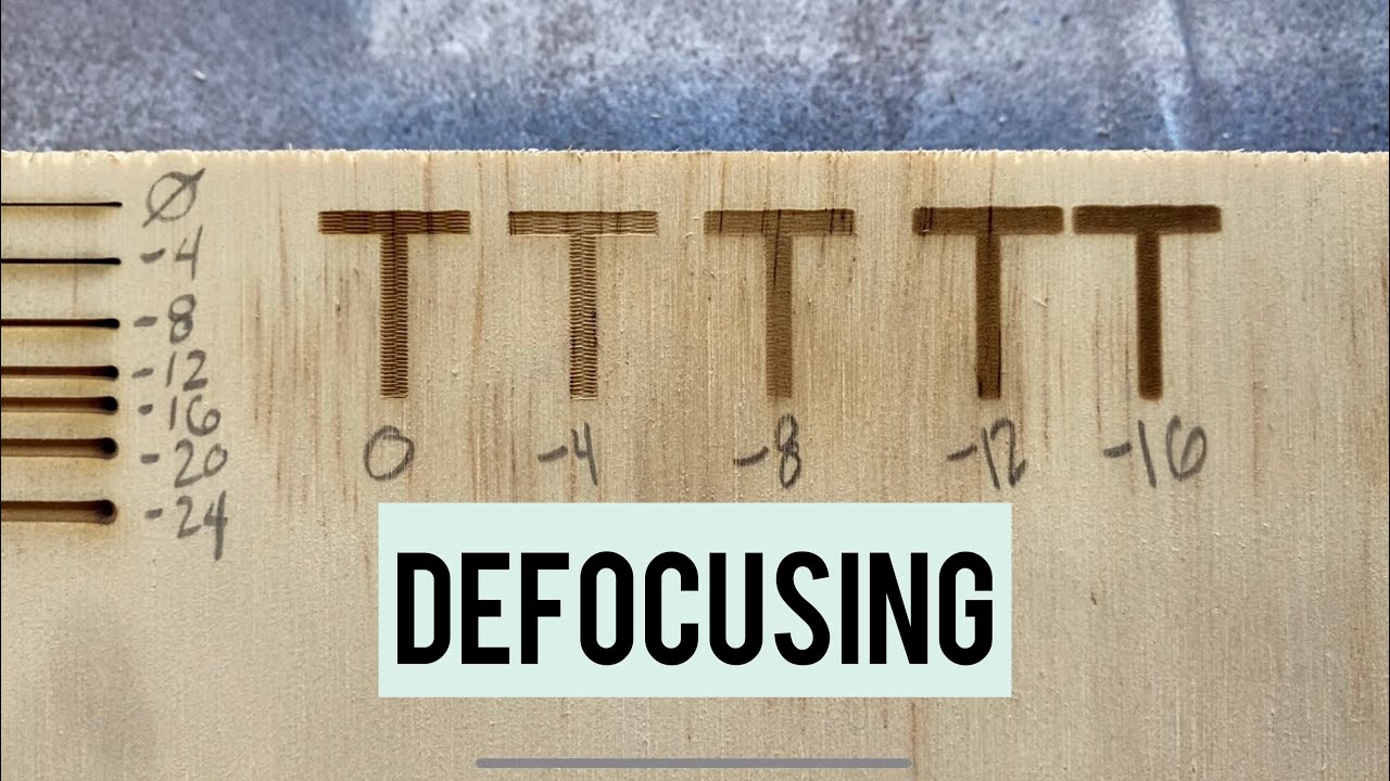 Defocusing your laser for engraving and etching lines