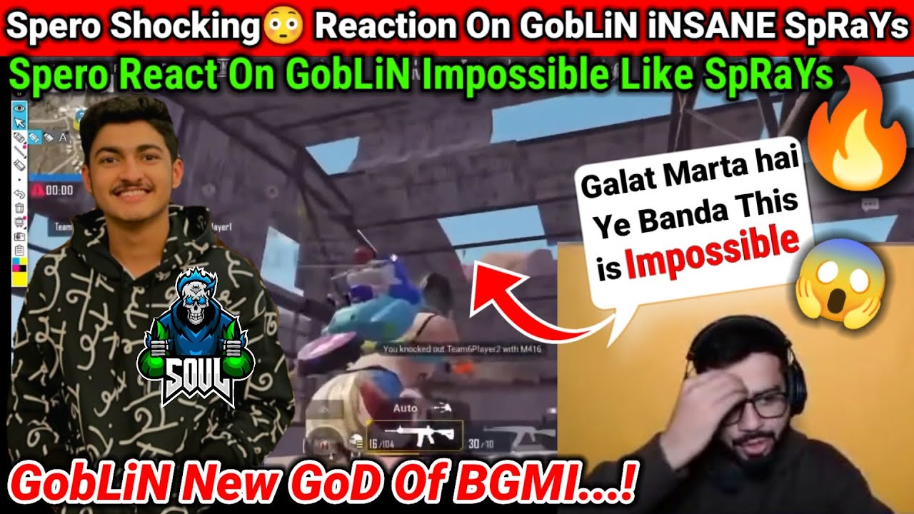 Spero Shocking & iNSANE Reaction On GobLiN God LeveL SpaRaYs😳🔥Spero On GobLiN New God Of BGMI🚀