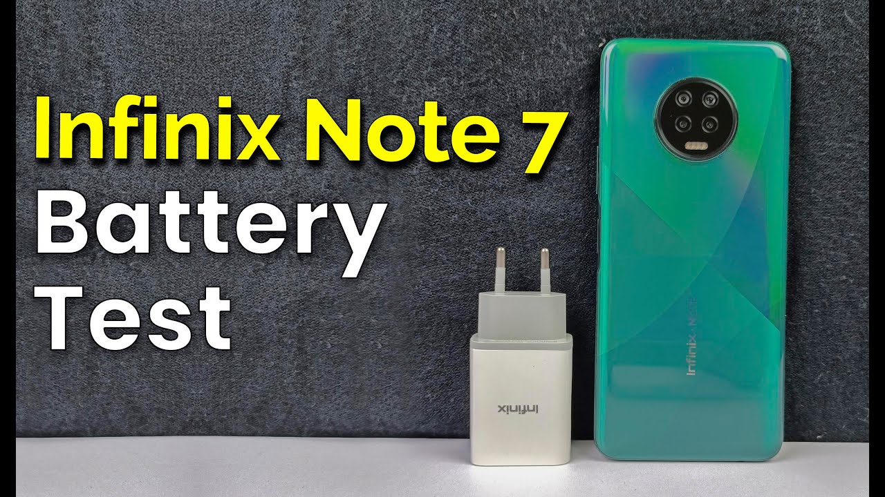 Infinix Note 7 Battery Charging & Drain Test | Battery Saving Tips