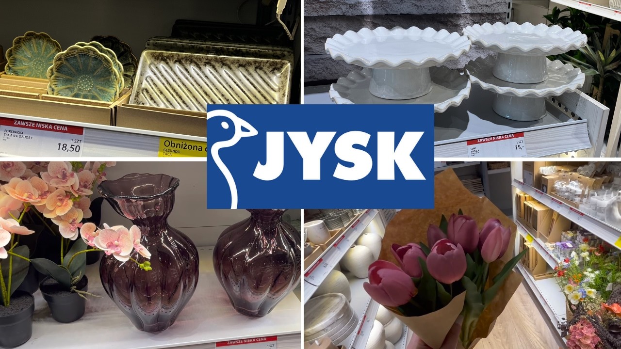 Przegląd półek w Jysk/Piękne patery/Urocze tace na ozdobny