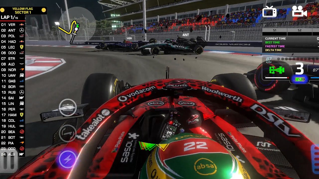 Huge Turn 1 Crash at Singapore GP! 🚨 | Monoposto 2026 MyTeam S6 R1