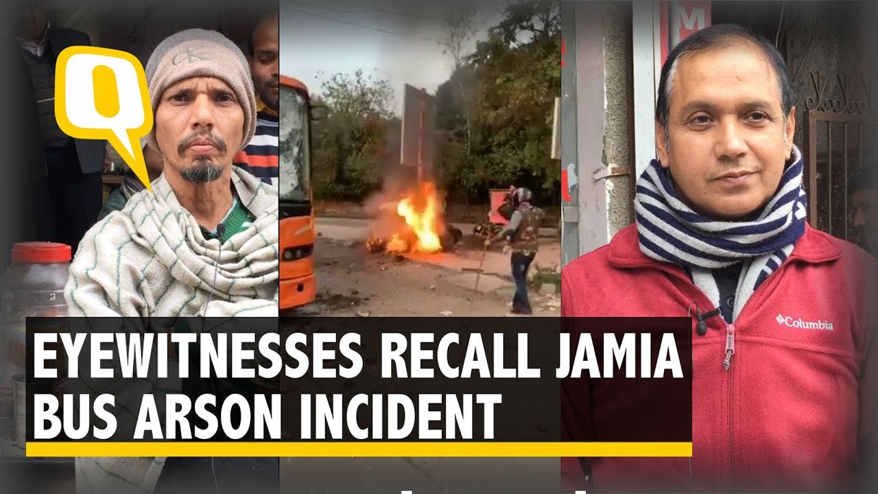 &lsquo;It Was Water, Not Kerosene&rsquo;: Locals On Jamia Bus Arson Incident | The Quint