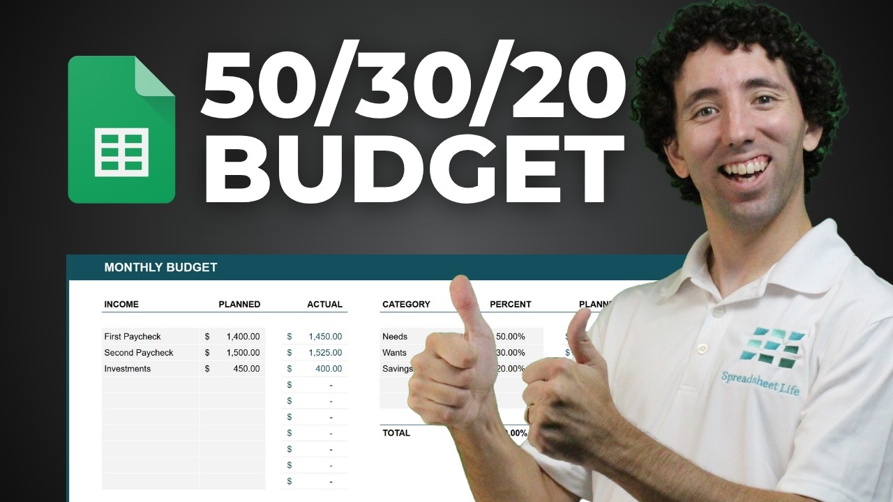 Как составить бюджет 50/30/20 в Google Таблицах
