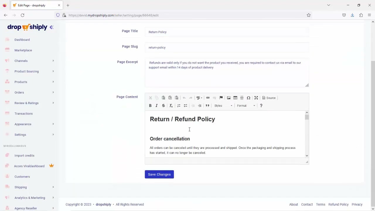 5.2 Customize Your Store's Appearance in Dropshiply