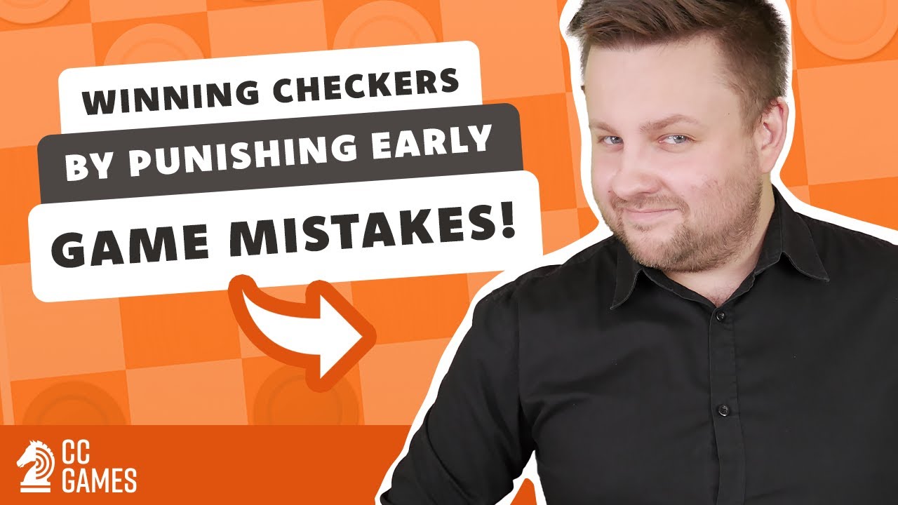 Winning checkers by punishing early game mistakes! #checkers #draughts #warcaby