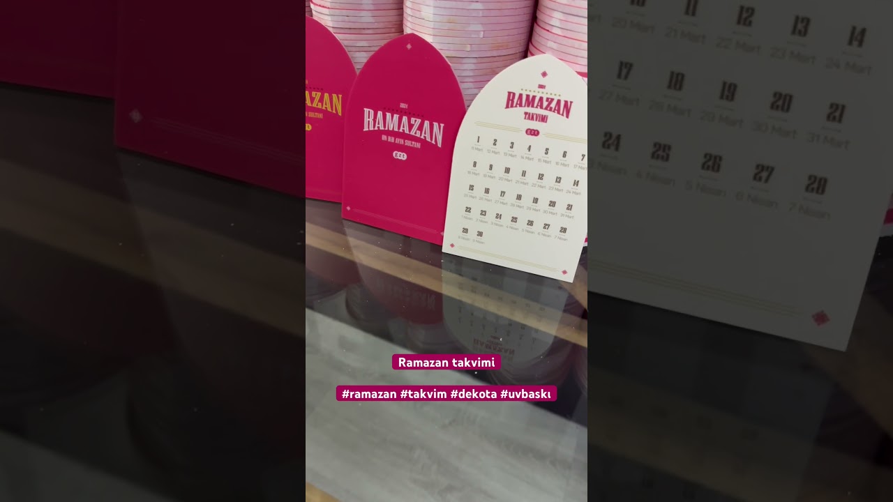 Ramazan takvimi#ramazan #takvim #dekota #uvbaskı