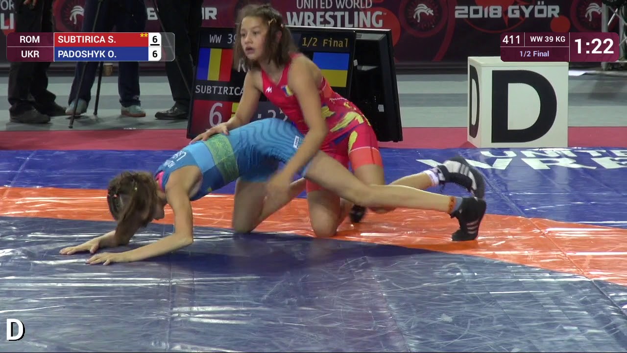 1/2 WW - 39 kg: S. SUBTIRICA (ROM) v. O. PADOSHYK (UKR)