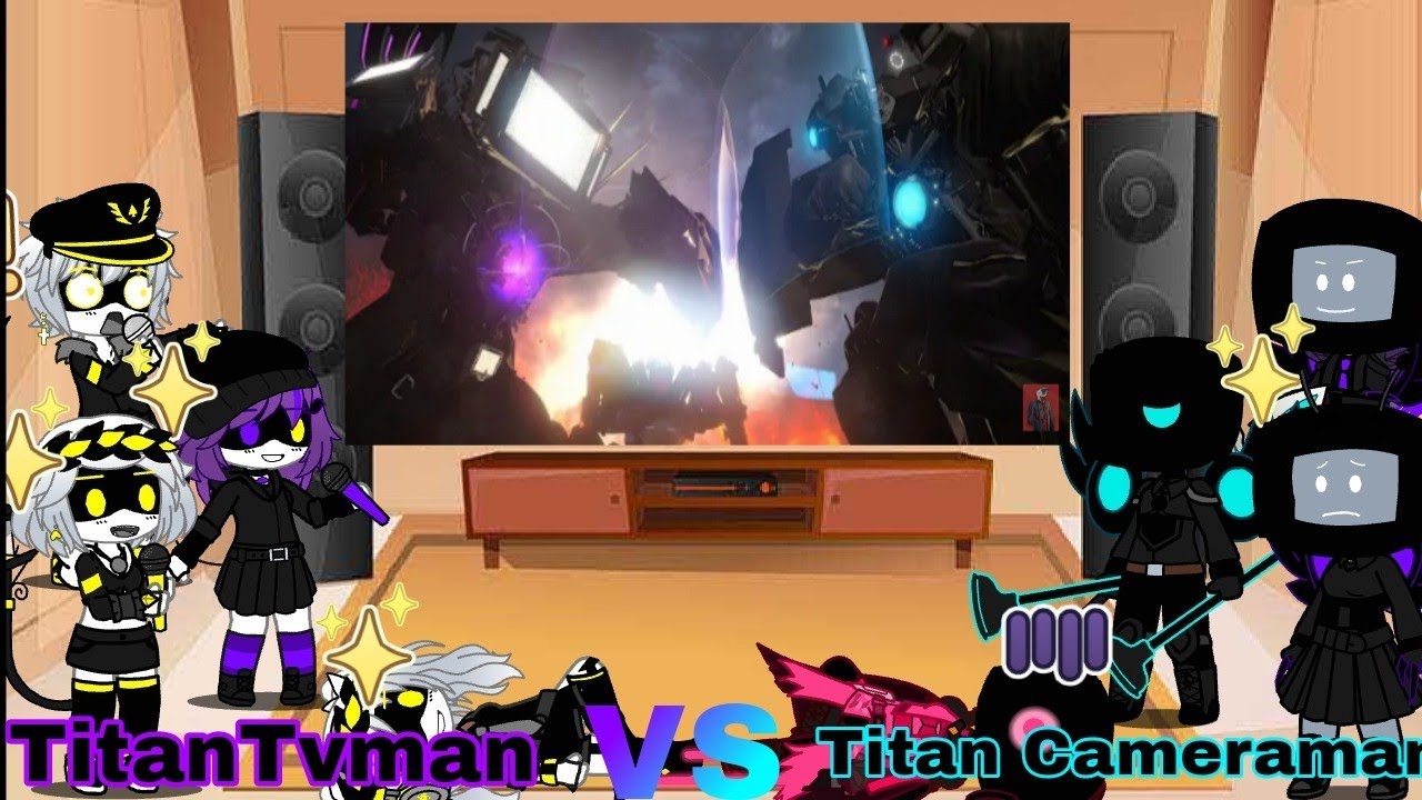 Murders Drones And Alliance React To Titan TvMan Vs Titan Cameraman (by Strider) | Gacha React
