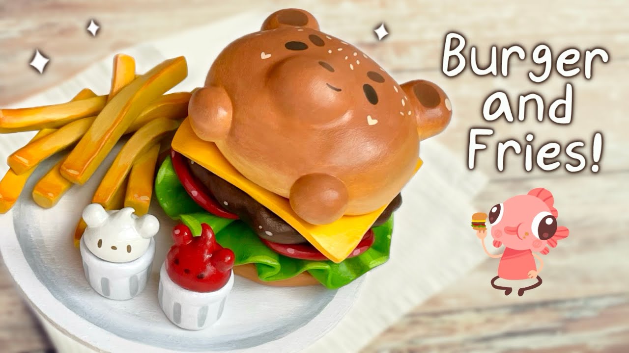 I Sculpted a Burger and Fries!! Food Series