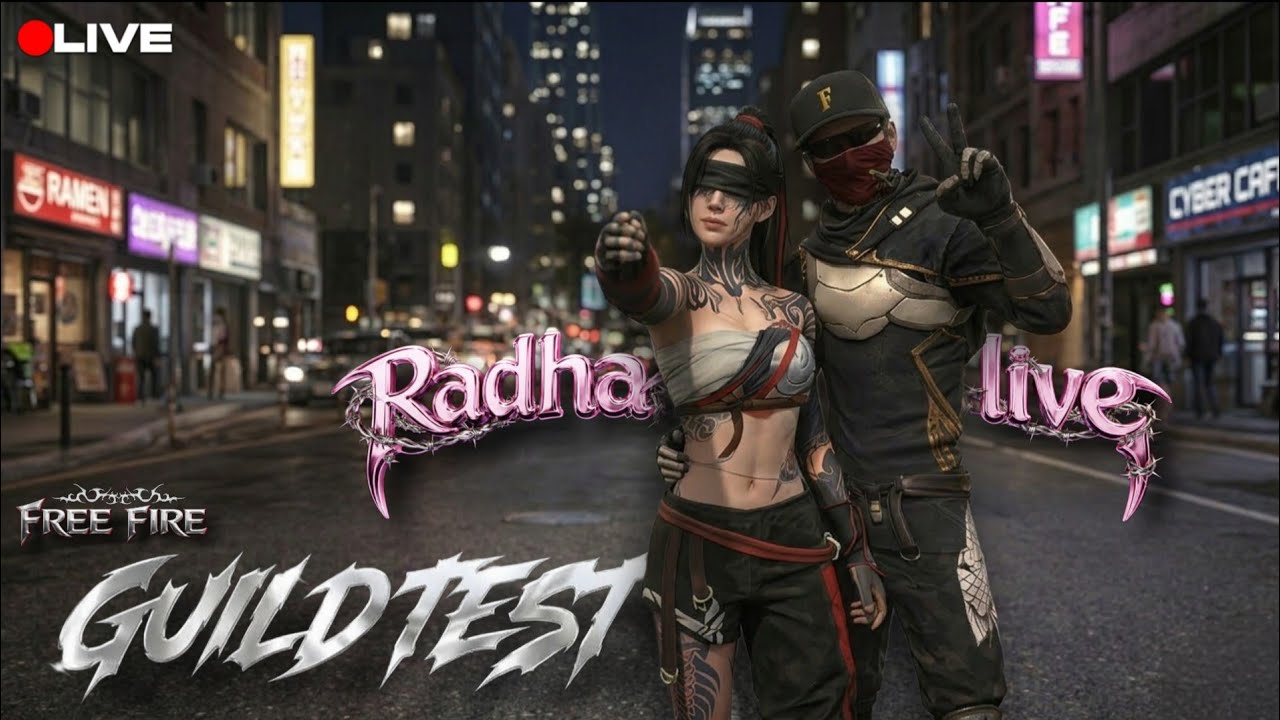 Free Fire Girl Gamer Live | Testing Guild Players 1v2 #FREEFIRELIVE #GUILDTEST #RADHALIVE #fflive