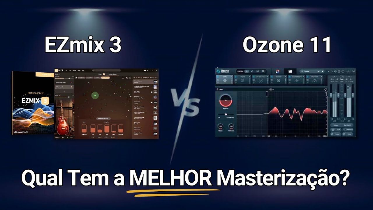 Comparativo Épico: EZmix 3 vs Ozone 11 – Qual Plugin de IA é Melhor para Masterização?