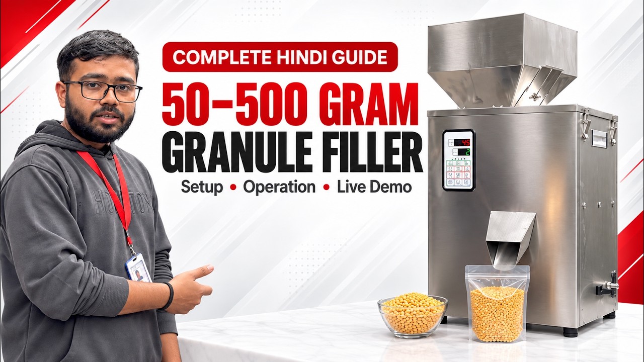 500g Granule Filling Machine Full Demo | Automatic Weighing & Packaging Machine | Sonic Industries